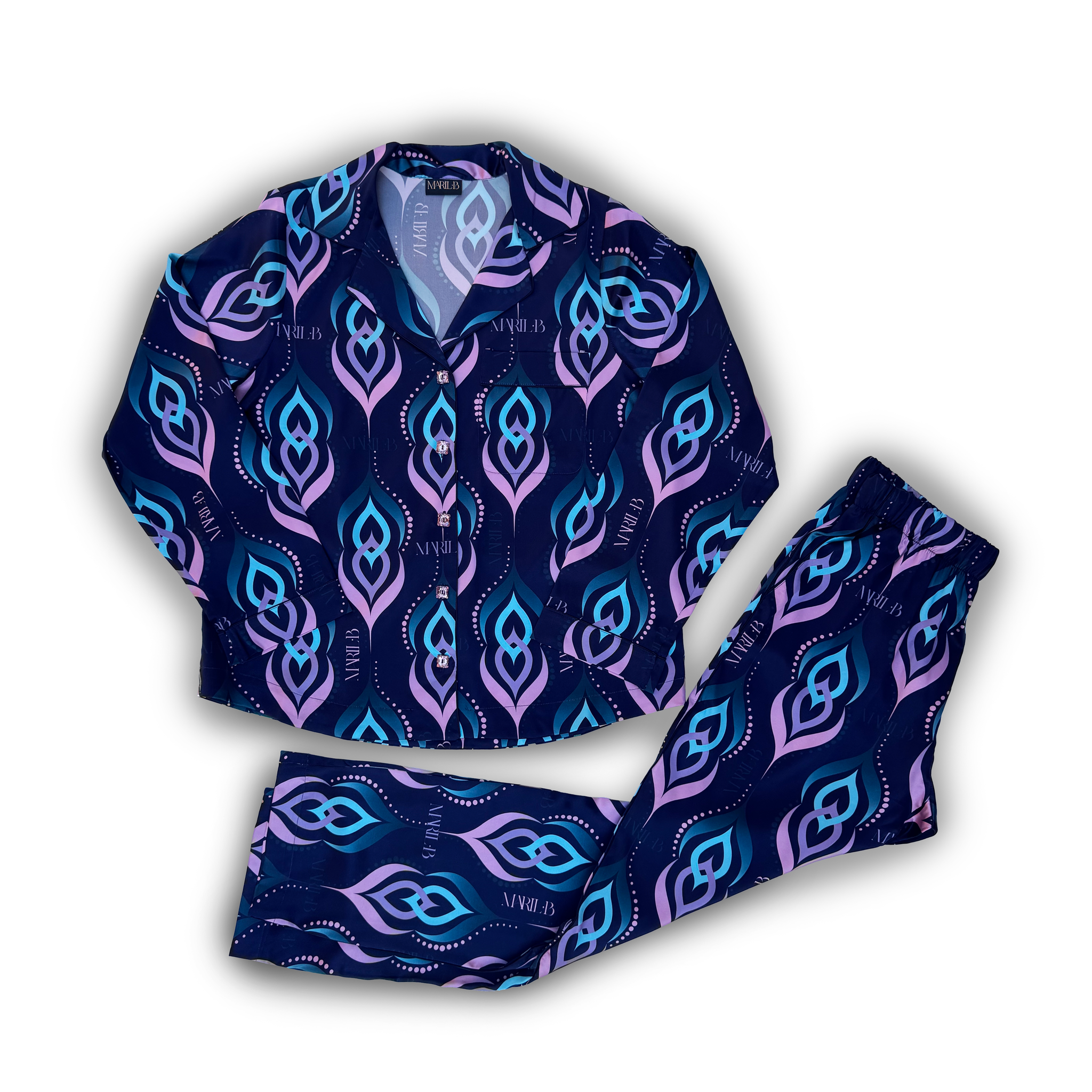 Silk Multicolor Flame Coordinated Set