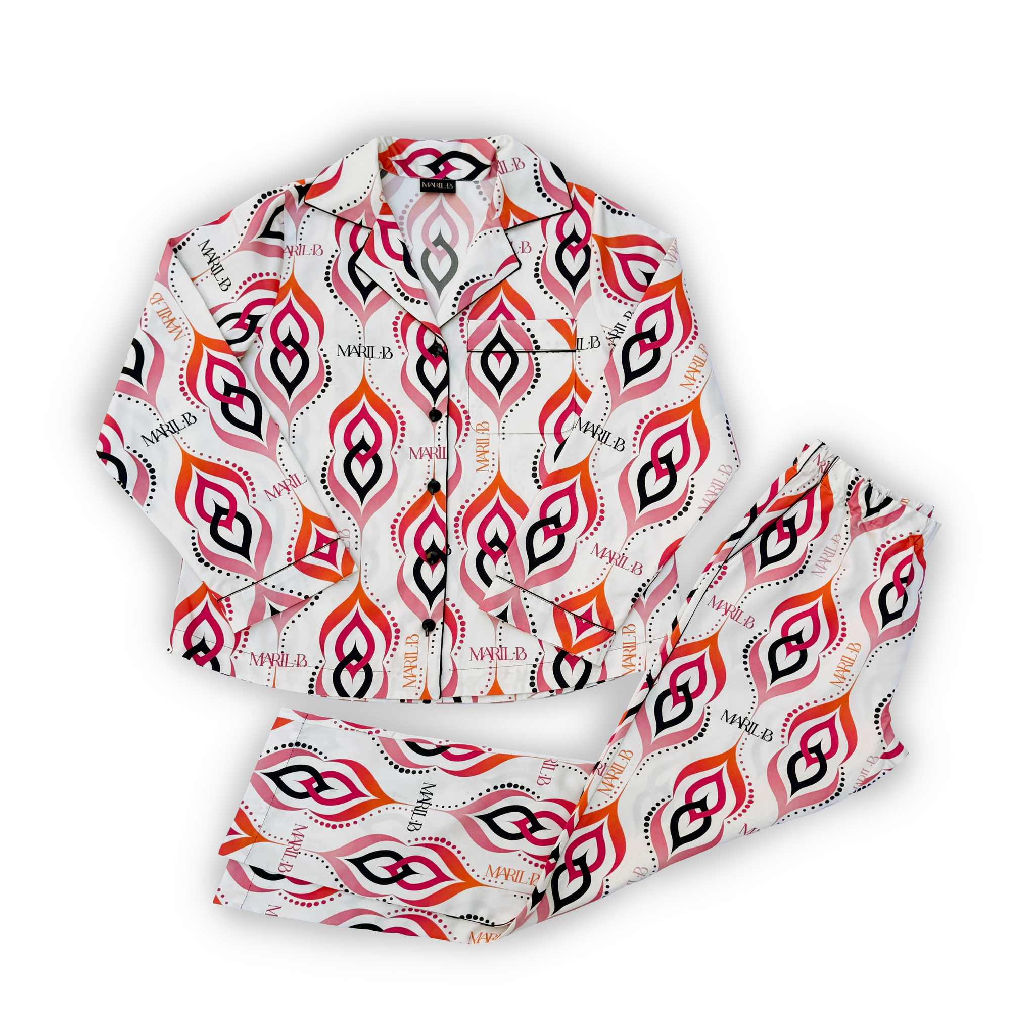 Silk Blend Summer Flame Coordinated Set